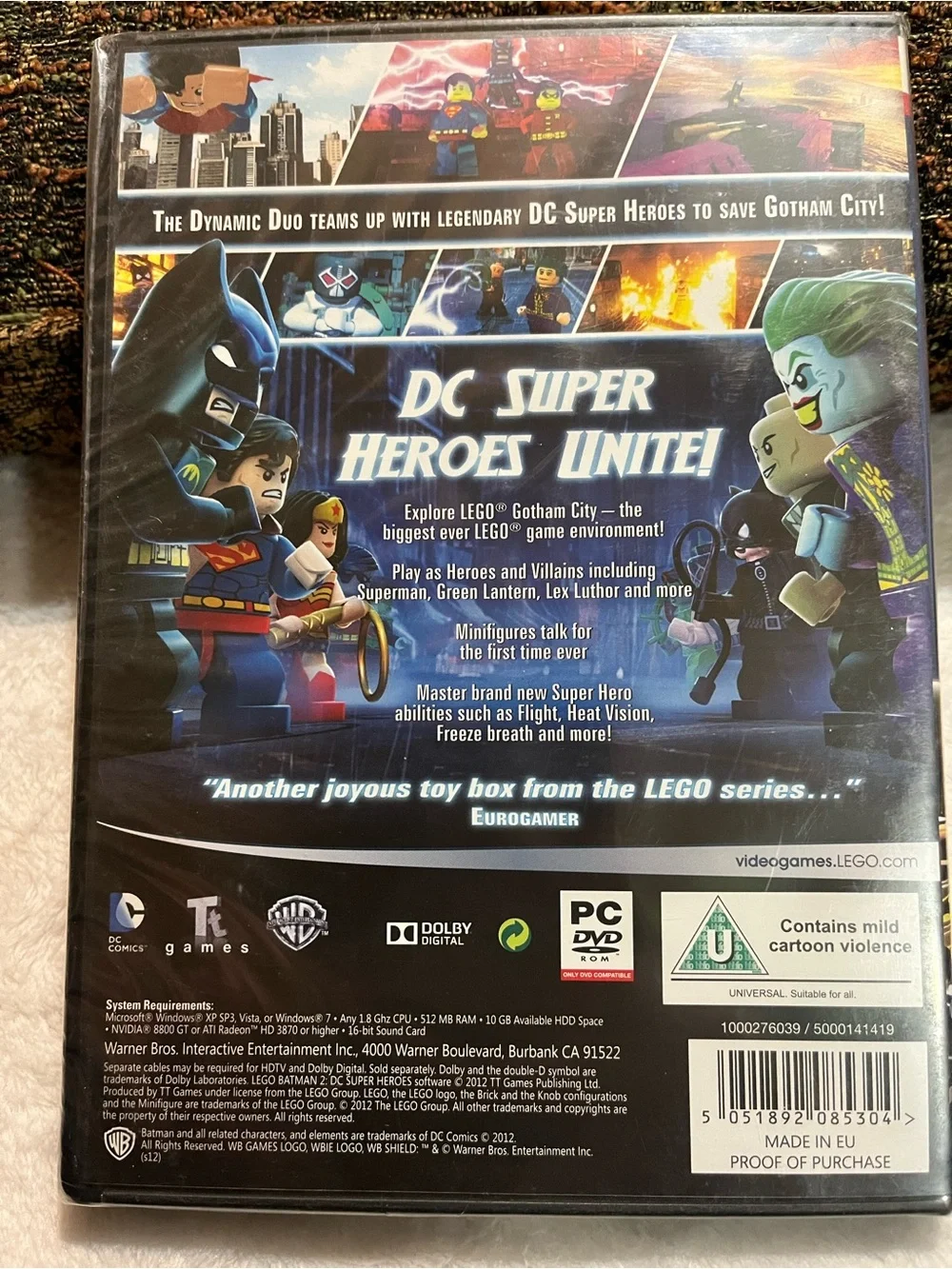 Lego Batman 2 DC Super Heroes - Black & Yellow Game Art Brand New